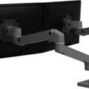 Ergotron  Upgraded LX Pro Premium Dual Monitor Arm, VESA Desk Mount  for 2 Monitors Up to 27 Inches, 4 to 20 lbs Each  Dark Grey