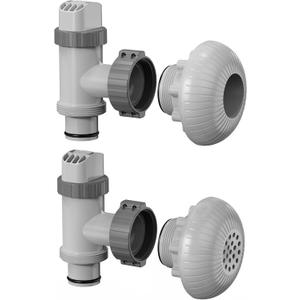 POOLHOUR Above Ground Pool Inlet & Return Replacement Kit with Plunger Valve, 1.5" Outlet Strainer Connector & Jet Nozzle & Strainer Grid, Compatible with I*tex/Col*m*n Pool Parts & Sand Pumps