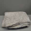 Cozy Bliss Faux Fur Throw Blanket for Couch, Cozy Warm Plush Striped Blanket for Sofa Bedroom Living Room, 50 * 60 Inches, Cream