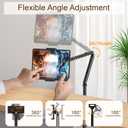 Houele Tablet Floor Stand with Removable Tray, iPad Floor Stand Holder for Bed, Height Adjustable Tablet Mount iPad Holder for 4.7-15.6 Tablets iPads and Phones