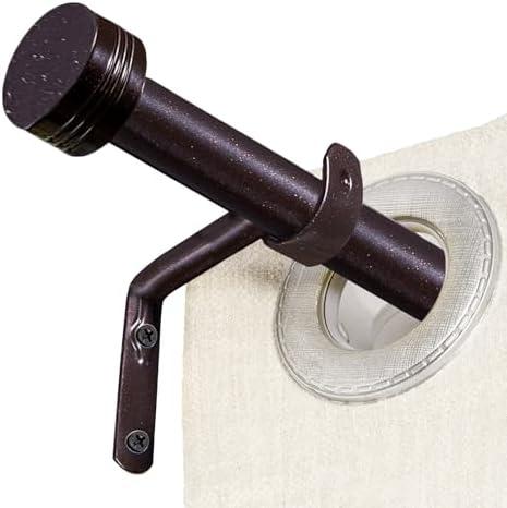 WORLD RODS Adjustable Curtain Rods-18 to 144 Inches,1 Inch Modern Metal Drapery Rods, Adjustable Heavy Duty Curtain Pole with Simple End Caps