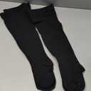 Zhanmai 2 Pairs Thigh High Men's Compression Socks 20-30 Mmhg Compression Stocking with Silicone Grip Men's Dress Socks (Large)