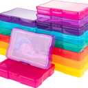 CraftGenes Photo Storage Box, Colorful 16 inner 4''6'' Craft Organizers and Storage with Handle for Photos, Pictures, Craft, Sewing Supplies, Card Organizer&Sticker Storage