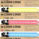 IMC3000 IMC3500 Toner Cartridges Replacement for Ricoh IM C3000 IM C3500 Toner Cartridge 842251 842252 842253 842254 for Savin Lanier IM C3000 C3500 Printer Ink 4-Pack (Black,Cyan,Magenta,Yellow)