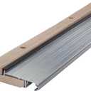 M-D Building Products 76281 4-9/16 in. x 1-1/8 in. x 73 in. Silver Adjustable Aluminum & Hardwood Threshold Kit - Versatile Solution for French and Exterior Doors