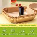 Air Fryer Liners 10 Inch, Square Airfryer Liners Large Air Fryer Parchment Paper Liners, Non-stick Air Fryer Disposable Paper Liners Oil Resistant, Waterproof for Baking Roasting, 150PCS