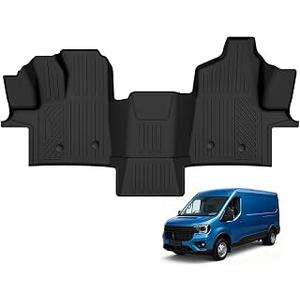 NQOQN Custom Fit Floor Mats for Ford Transit 2022-2026 2027 | All Weather TPE Floor Liners | Odorless Interior Accessories
