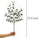 6 Pcs 27" Eucalyptus Stems Greenery Stems Eucalyptus Leaf Spray in Green Silk Plastic Plants Floral Artificial Plants for Home Party Wedding Decoration
