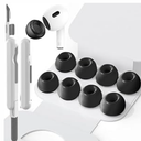 5 Sizes of Ear Tips Compatible with AirPod Pro 3 Ear Tip with Cleaning Kit Accessories & Portable Storage Box, Soft Design, Wearing Without Pain & Dense Dust Guard Screen(XXS/XS/S/M/L)-White