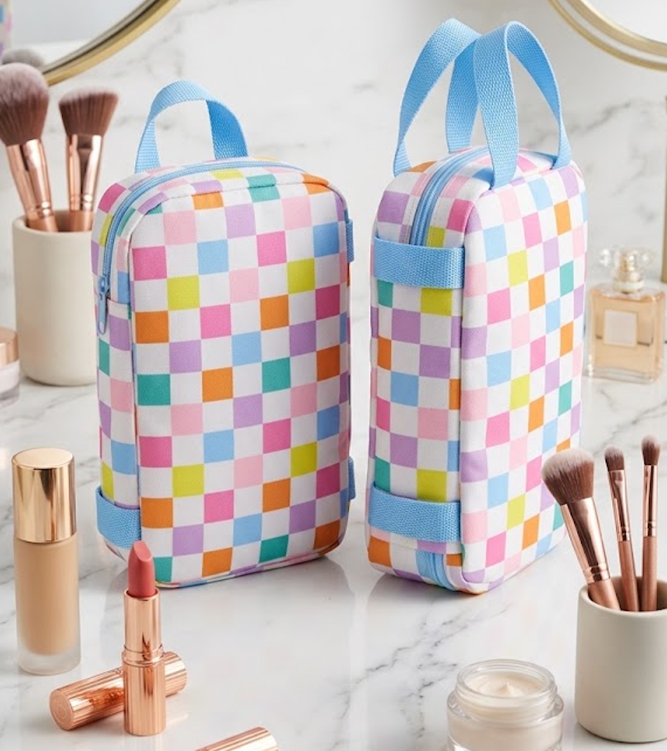 Cosmetic bags 2 Pack, Multicolor
