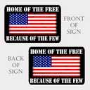 Rogue River Tactical Home of The Free Because Of The Few Yard Sign Double Sided With Stake, Large, 17 Inch By 13 Inch - Stand Patriotic American