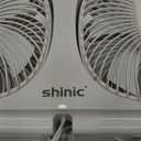 shinic 9" Twin Window Fan with 270 Rotatable Fans, 2-Speeds, Vertical Window Fan with Rigid & Accordion Expanders, Width Adjustable (21.65" To 33.27"), Ideal for Home, Kitchen, Bedroom, Office