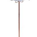 MUMTOP Bird Baths for Outdoors Glass Bird Bath Bowl Outdoor Bird Feeder Flower Pattern with Metal Stake for Garden, Yard and Lawn Decor(Blue)