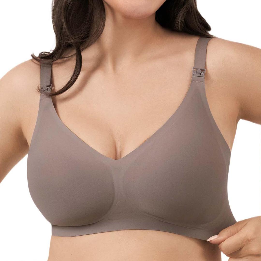 JOYNCLEON Wireless Hands-Free Pumping Bra, Adjustable with Extendable Straps and Hook Extende (US, Alpha, X-Large, Regular, Regular, Black, Nursing Bra)