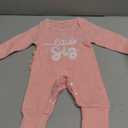 allshope Infant Baby Girl Fall Outfit Sweatshirt Romper Little Sister Lil Sis Long Sleeve Jumpsuit Newborn Clothes (Waffle Little Sis Pink, Newborn)