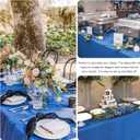 4 Pack Rectangle Tablecloth 60x102 Inch Washable Polyester Table Cover for Wedding Dining Table Buffet Parties Banquet Decoration（Blue）