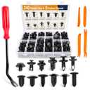GOOACC - GRC-33 240PCS Bumper Retainer Clips Car Plastic Rivets Fasteners Push Retainer Kit Most Popular Sizes Auto Push Pin Rivets Set -Door Trim Panel Fender Clips for GM Ford Toyota Honda Chrysler