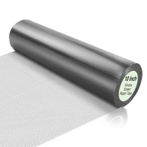 Extra Wide 10 Inch x 20 ft Window Screen Tape Mesh Repair Strong Adhesive Waterproof Fiberglass Screen Repair Kit Patch for Window Door Tears Holes (Gray)