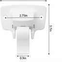 3314067.004B Trailer Mounting Bracket Compatible with Dometic/Sunchaser Awning Parts with 4 Sealing Gasket White (2 Pack)