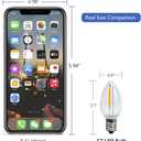 50 Pack C7 LED Night Light Bulbs, C7 LED Replacement Light Bulb for Christmas String Light, 0.6 Watt Equivalent to 7 Watt, Warm White 2200K, E12 Candelabra Base Clear Plastic LED Bulbs