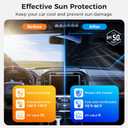 Windshield Sun Shade Umbrella for 2021-2026 Ford F-150 F-250 F-350 Accessories, Custom Fit Front Window Sunshade with UV Block & Heat Reduction, Reinforced Frame, Easy Install Foldable Car Sunshade