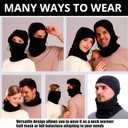Fleece Balaclava Ski Mask for Men Women Winter Face Mask Full Face Cover Cold Weather Gear Skiing Snowboarding Neck Gaiter
