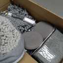 THINKWORK Car Wash Kit, Car Washing Brush with Long Handle, Extendable Car Wash Brush Mop with 2-in-1 Windshield Squeegee and 9Pcs Detailing Brush, Gray Car Detailing Kit Gift for Men