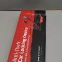 KAYCENTOP Car Steering Wheel Lock, Seat Belt Lock, Car Locks Anti-Theft Device with Aluminum Alloy Lock Housing, Max 17 Inch Length, High Visibility and Light-Weight, Universal Fit, 3Keys(Black)