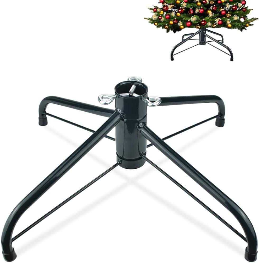 Vanleonet Christmas Tree Stand,Universal Folding Xmas Tree Base, Replacement Metal Tree Stand Base for 4-8Ft Christmas Artificial Trees, Fits 0.5-1.57In Tree Pole