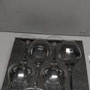 Gusto Nostro Crystal Wine Glasses Set of 4, 22 Oz Long Stem Modern Wine Glasses for White and Red Wine, Dishwasher Safe, Fancy, Elegant, Large and Tall Wine Glass for Wedding Christmas Anniversary (Crystal Design 3)