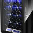 Watch Winder for 12 Slot Automatic Watches, Ultra-Quiet Japanese Motors, Built-in LED Illumination,with LCD Touchscreen Control