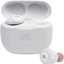 JBL Tune 125TWS True Wireless In-Ear Headphones - Pure Bass Sound, 32H Battery, Bluetooth, Fast Pair, Comfortable, Wireless Calls, Music, Native Voice Assistant (White)
