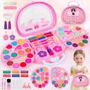 Topsolid Kids Makeup Kit for Girl, Real Washable Makeup for Kid with Mirror, Kids Makeup Sets for Girls 5-8, Princess Toys Cosmetic Set, Christmas & Birthday Gifts Toys for 3 4 5 6 7 8 Year Old Girls