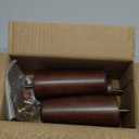 Btowin 6 inch Solid Wood Furniture Legs, 4Pcs Mid-Century Modern Walnut Wooden Replacement Feet with Threaded 5/16'' Hanger Bolts & Mounting Plate & Screws for Sofa Couch Armchair Cabinet TV Stand