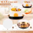 10 Pack 9in Round Cake Container and 10 Pack 8in Cake Boards, Disposable Pie Platters Pizza Carrier Boxes with Dome Lids and Cardboard Bases for Homemade and Party Supplies