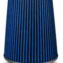 BLUE 4" 102 mm Inlet Truck Cold Air Cone Replacement Performance Washable Clamp-On Dry Air Filter (8" Tall)
