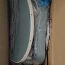 Drafting Chair Tall Office Chair for Standing Desk - Ergonomic Computer Work Stool with Lumbar Support, Flip-up Arms & Foot Ring. for Studio Artist Engineer Gaming Bar Study (Light Blue)