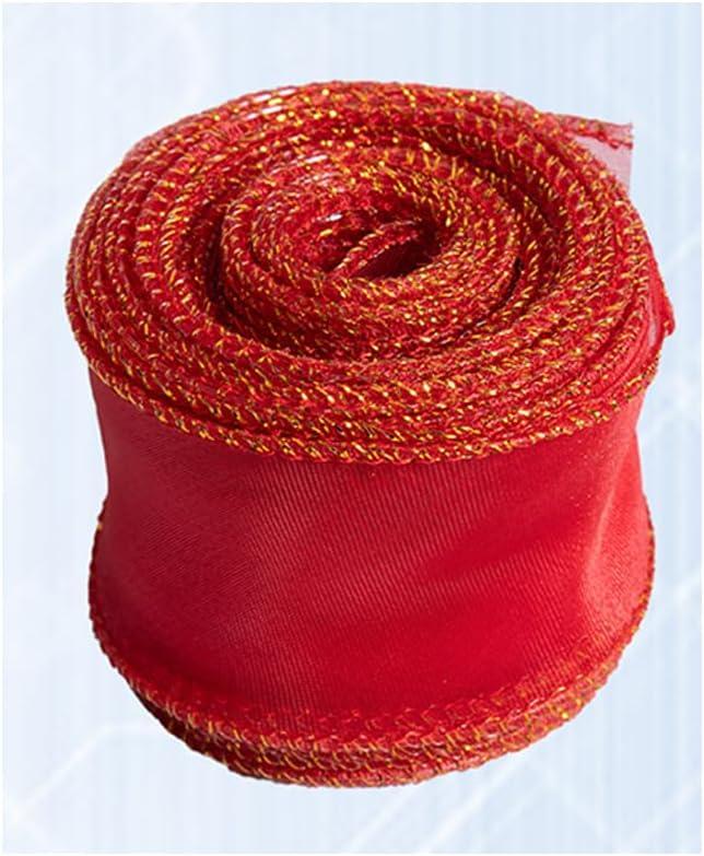 10 Yards Premium Silk Ribbon for Gift Wrapping - 20 Rolls Adjustable Decorative Ribbon, DIY Craft Wedding Party Supplies, 1.69 Inch Wide(Red)