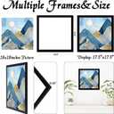Black Picture Frame, 18x18 Picture Frame for Square Photo Poster Canvas Certificate Document Display Horizontally or Vertically High Transparent Wall Gallery(Size 18 x 18 inches)