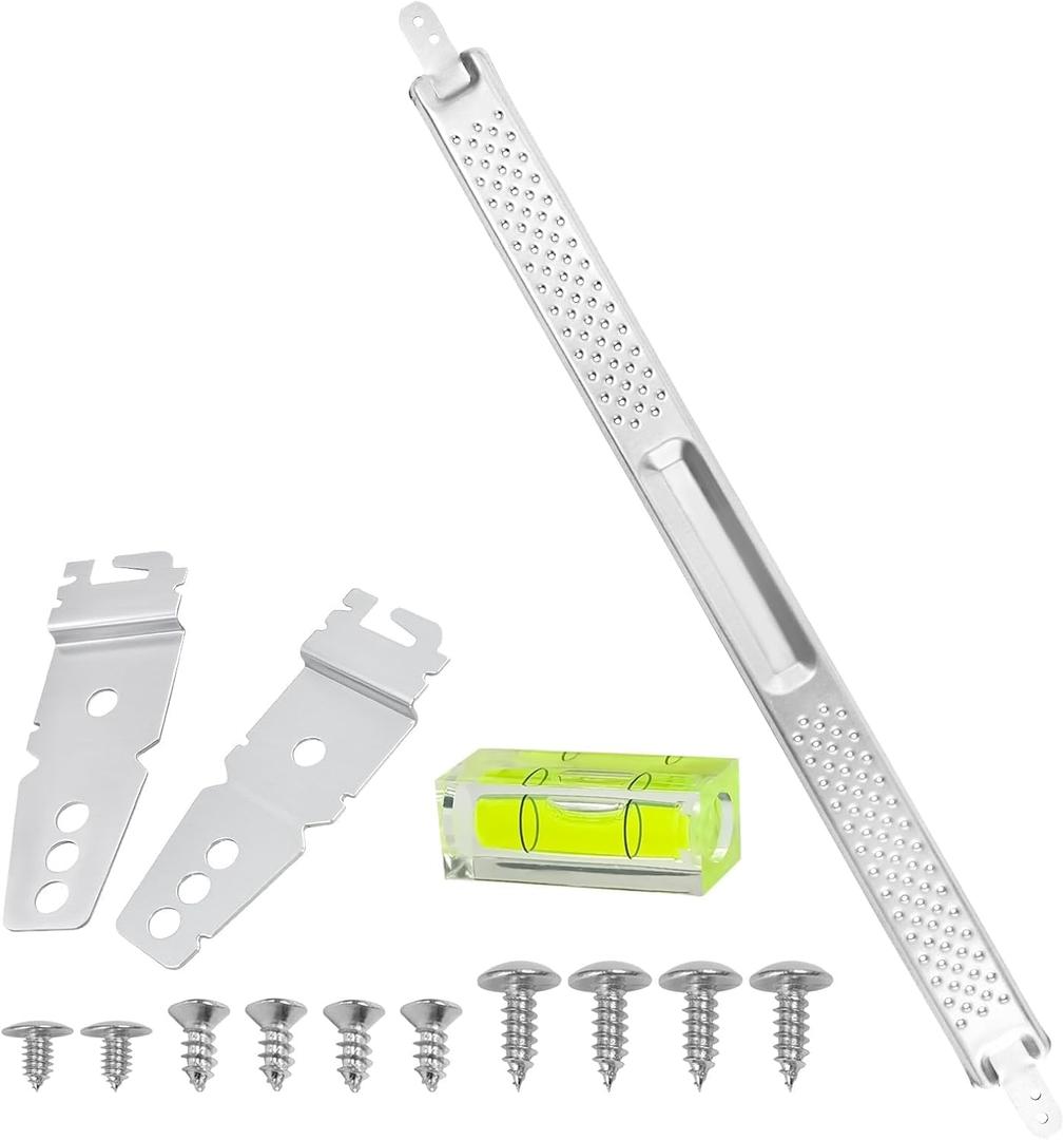 W10426979 24" Dishwasher Mounting Bracket Kit with Column Level and Screws for Granite and Quartz Countertops, Compatible with Whirlpool KitchenAid Maytag, Replaces 8269145 AH3632890 EA3632890