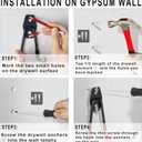 KOFANI Steel Garage Storage Hooks - 16 Pack Anti-Slip Coating, Heavy Duty Wall Mount Hooks for Hanging Bike, Ladder, Garden Tools