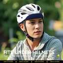 SAITAG Cycling Cap, Bike Skull Cap Helmet Liner with Sun Visor, Sun Protection Running Hat for Men Women Under Helmet Royal Blue