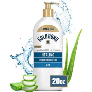 Gold Bond Healing Hydrating Lotion, 20 oz., with Aloe, Moisturizes, Immediate 24-Hour Hydration (20 Ounce (Pack of 1))