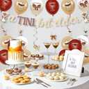 Espresso Martini Decor, Glitter Banner Hanging Swirl Decoration Balloon for A Tiny Bit Older Birthday Decoration Martini Party Decorations Bachelorette Bridal Shower Tiny Bar Party Supply Brown