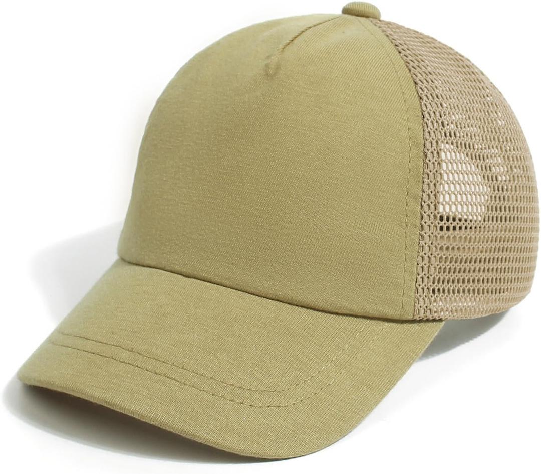 Mesh Toddler Baseball Cap, Adjustable Breathable Sun Hat for Kids | Breathable mesh back, soft cotton polyester fabric, rear adjustable closure, sizes 0-8T for daily outdoor wear