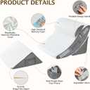 Bed Wedge Pillow, 4PC Adjustable Memory Foam Triangle Wedge Pillow Set For After Surgery, Pillow Wedge For Sleep Apnea, Back Pain Relief, Acid Reflux Relief, Orthopedic Pillow Wedge For Sleeping, Grey
