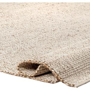 S & L Homes Jute Cotton Hand Woven Natural Farmhouse Area Rug for Living Room - Rustic Vintage Bohemian Dcor - (8' x 10' Natural) (10ft x 8ft (Rectangular))