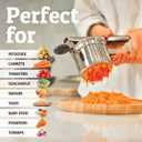 PriorityChef Large 15oz Potato Ricer, Heavy Duty Stainless Steel Potato Masher and Ricer Kitchen Tool, Press and Mash Kitchen Gadget For Perfect Mashed Potatoes - Everytime