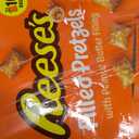 Reese's Filled Pretzels, Peanut Butter Pretzel Nuggets, Crunchy, Ready to Eat, Sweet and Salty Snack, 1 oz Bags (10 Count) Best By 08/22/2026