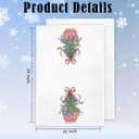 Christmas Chinoiserie Kitchen Towels Decor,Red Bow Christmas Tree Towels Gifts,Blue Lobster Christmas Hand Towels for Bathroom Kitchen,Grandmillennial Decor,16x24 Inches